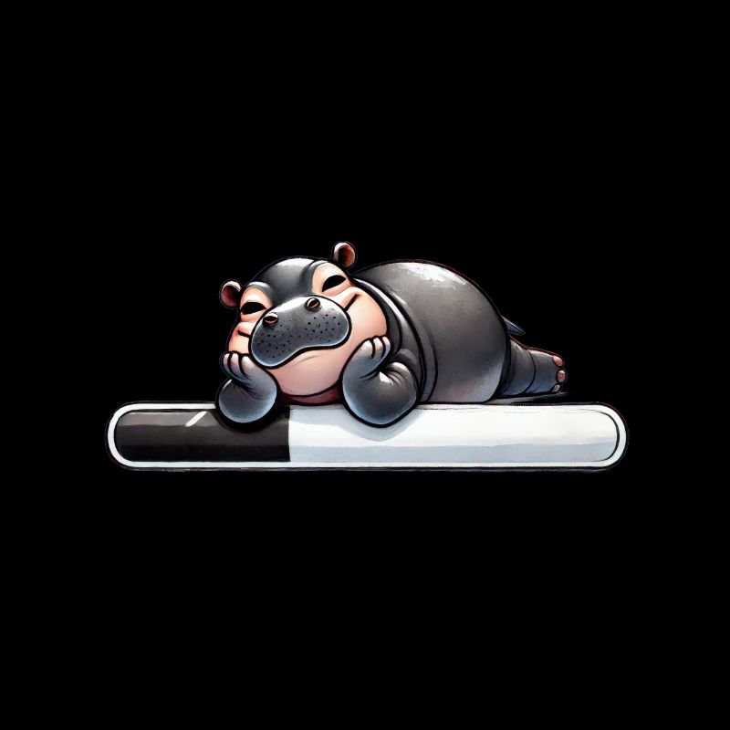 Lazy Hippo Loading Bar Humor