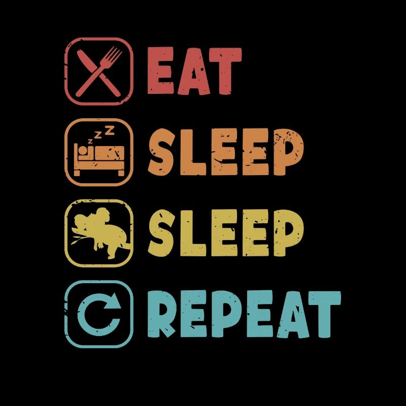 Eat Sleep Sleep Repeat Koalabear Eucalyptus Koala