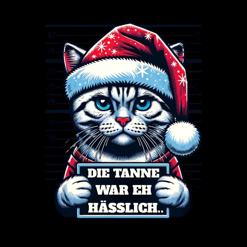 Père Noël Drôle de chats Noël