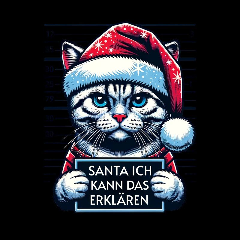 Père Noël Drôle de chats Noël