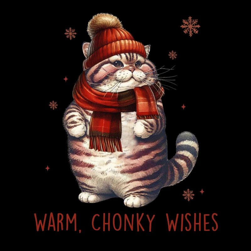 Chat d’hiver chaud et trapu