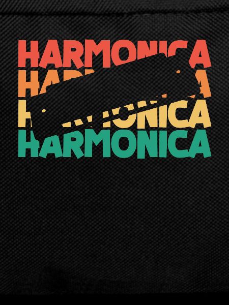 Harmonica Retro Text Harmonist Harmonicist