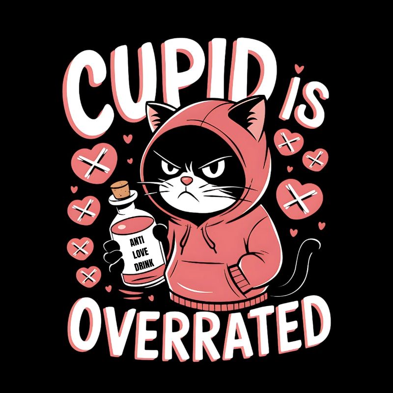 Célibataire Saint-Valentin Amour Cupidon Drôle Dicton