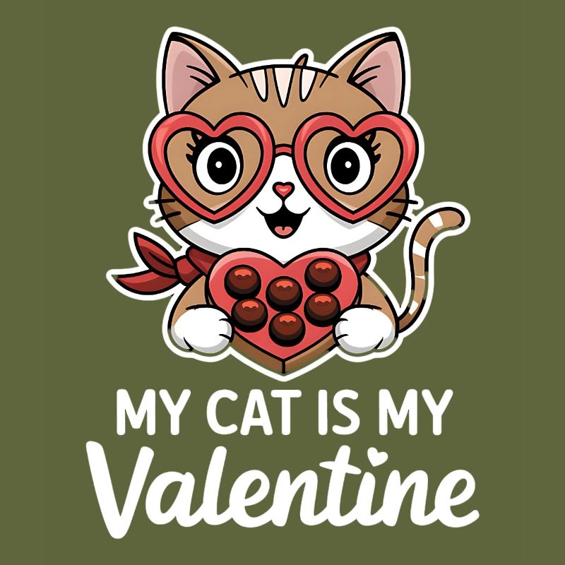 Célibataire & Chat Saint-Valentin Mon chat est mon valentin