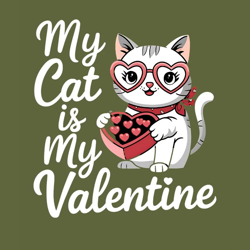 Célibataire & Chat Saint-Valentin Mon chat est mon valentin