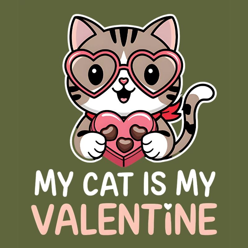 Célibataire & Chat Saint-Valentin Mon chat est mon valentin