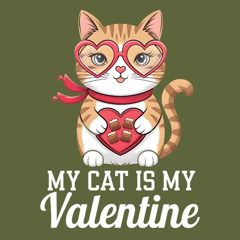 Célibataire & Chat Saint-Valentin Mon chat est mon valentin