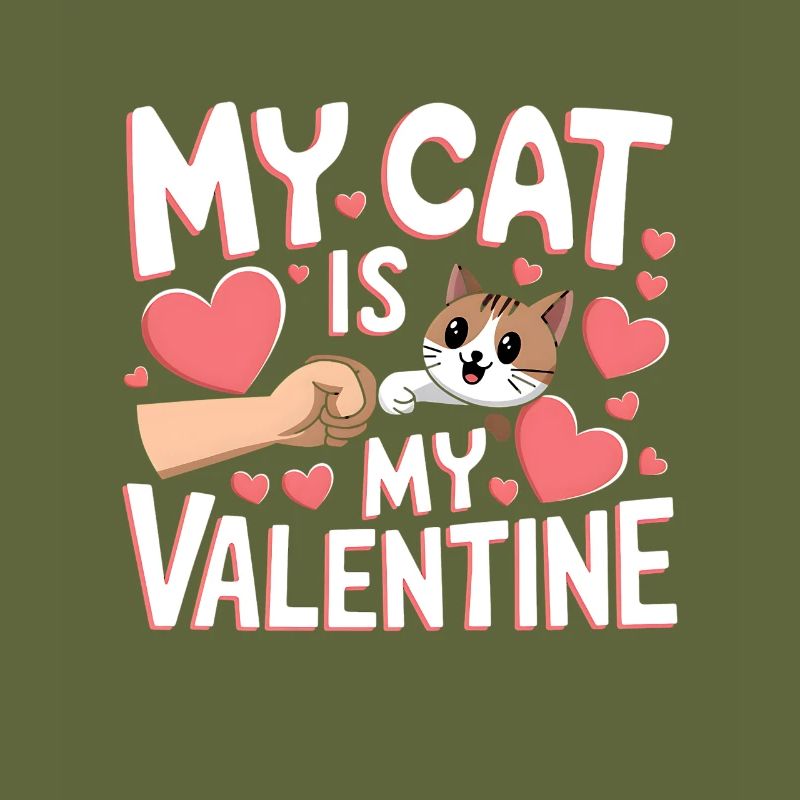 Célibataire & Chat Saint-Valentin Mon chat est mon valentin