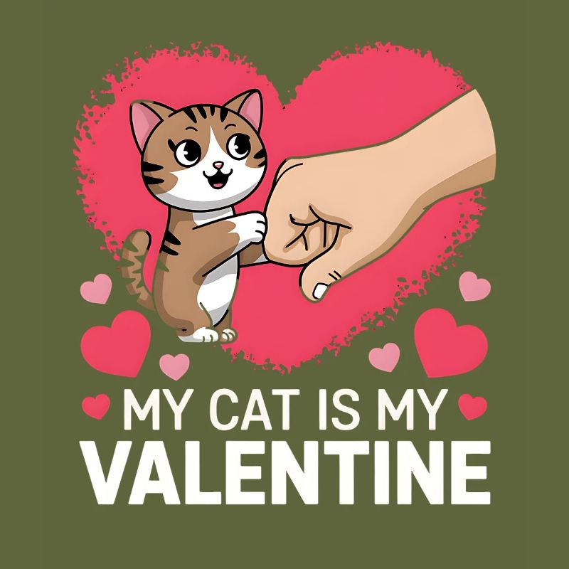 Célibataire & Chat Saint-Valentin Mon chat est mon valentin
