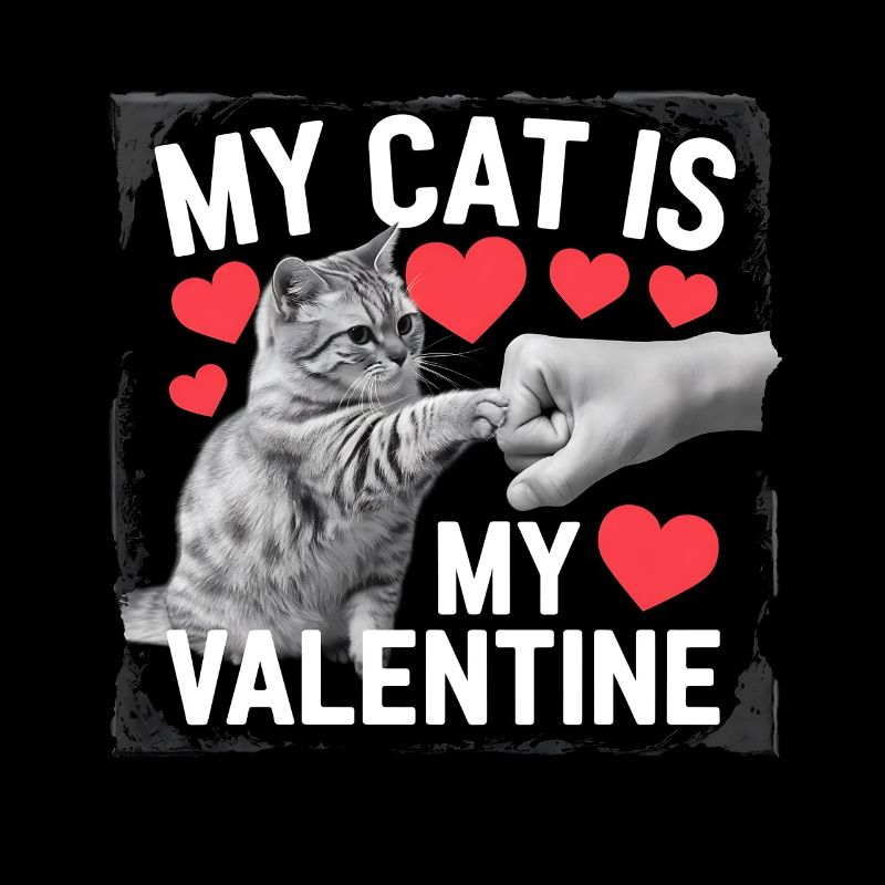 Célibataire & Chat Saint-Valentin Mon chat est mon valentin