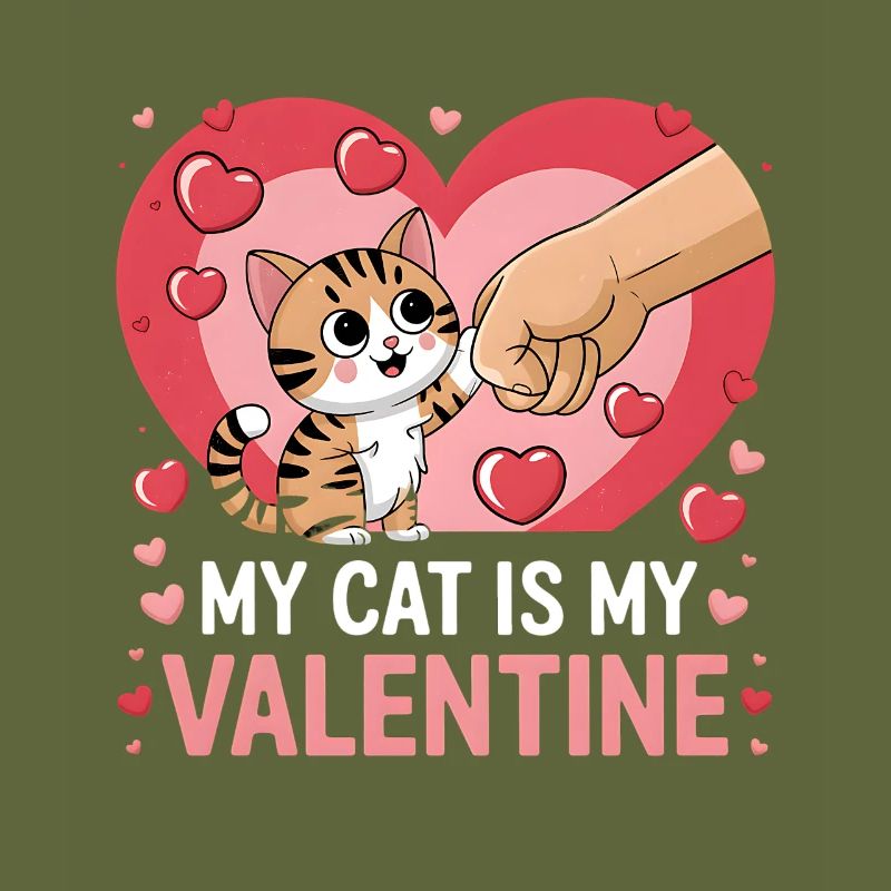 Célibataire & Chat Saint-Valentin Mon chat est mon valentin