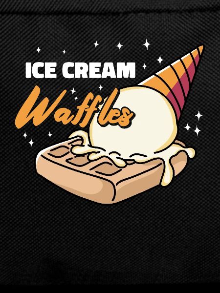 cream Waffles Syrup Breakfast waffles