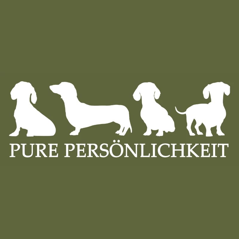 Silhouettes de teckels avec dicton de teckel