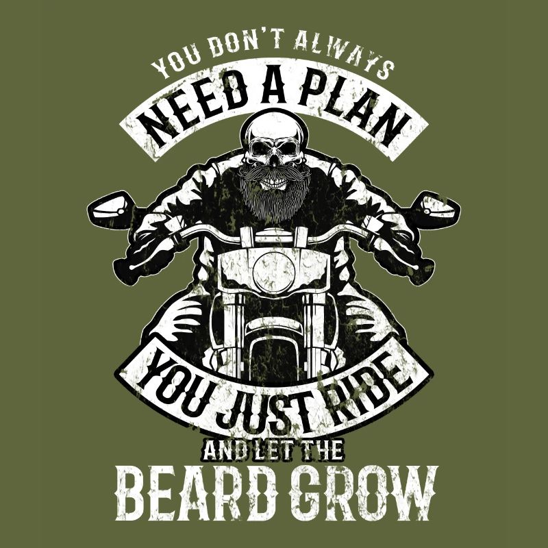 Motorrad Motorradfahrer Biker Bart Geschenkidee