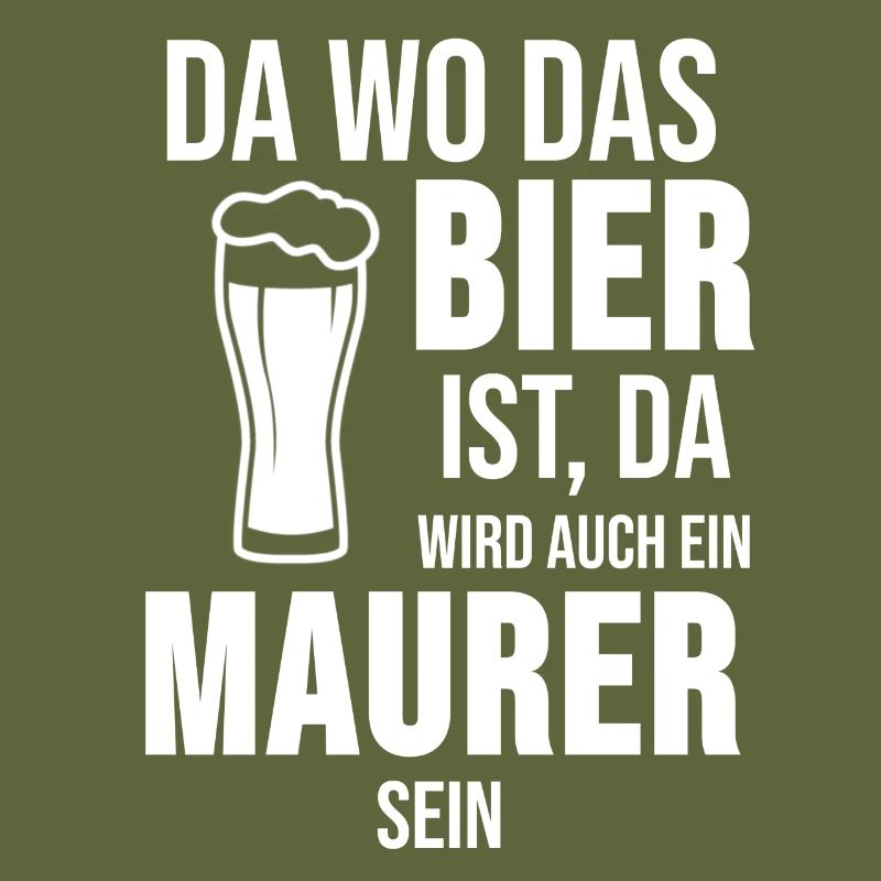 Maurer Mauer Bier Handwerker Trinken Geschenk