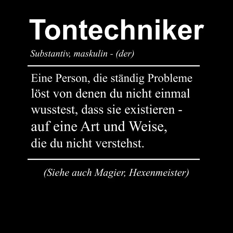 Tontechniker Veranstaltungstechniker Geschenk