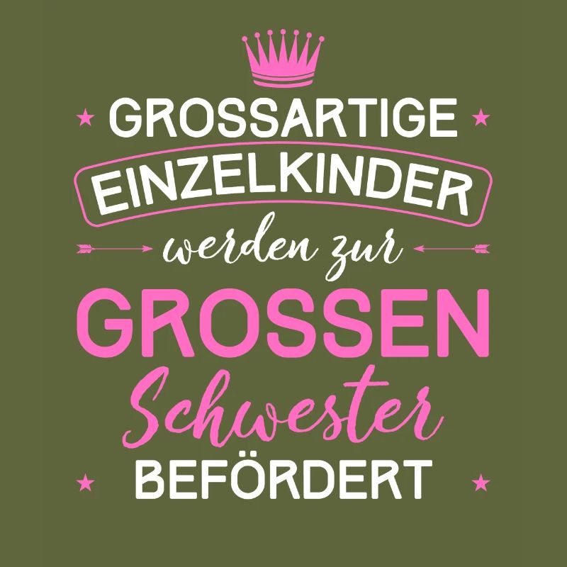 Einzelkind zur Große Schwester Befördert Geschenk