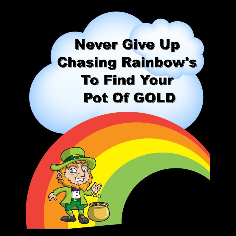 St Patricks Day Gold Rainbow
