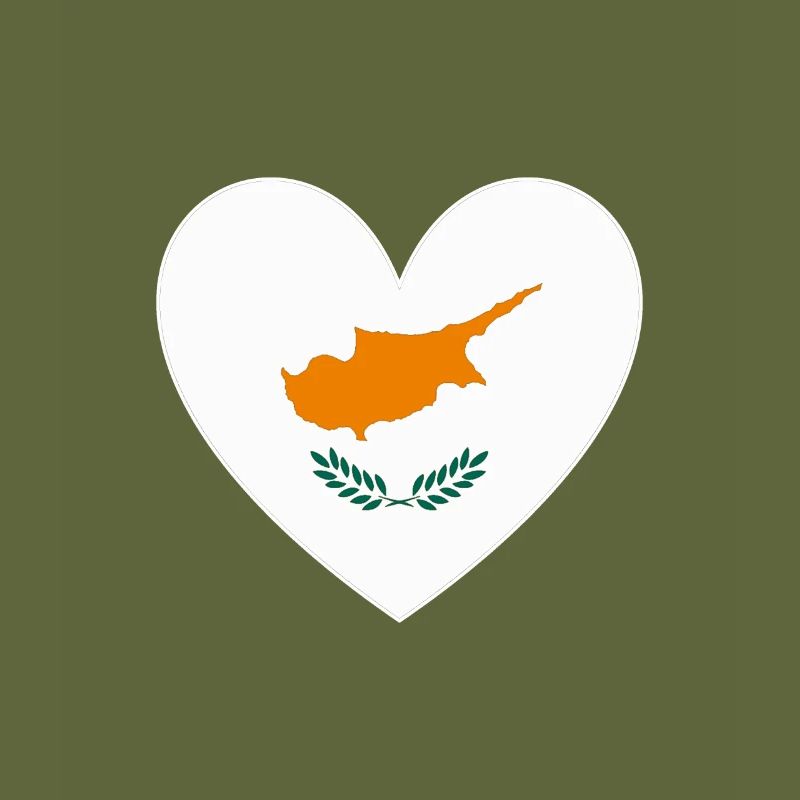 Drapeau de Chypre Coeur