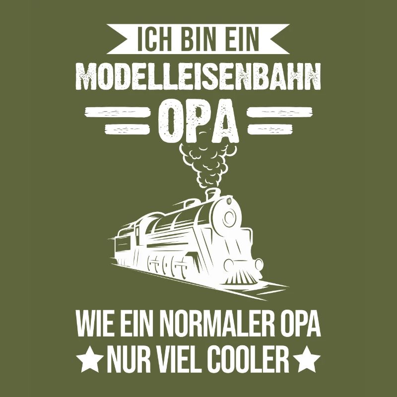 Modelleisenbahn Opa Modellbauer Geschenk