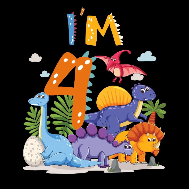 4. Geburtstag Ich Bin 4 Dinosaurier T-Rex Dino