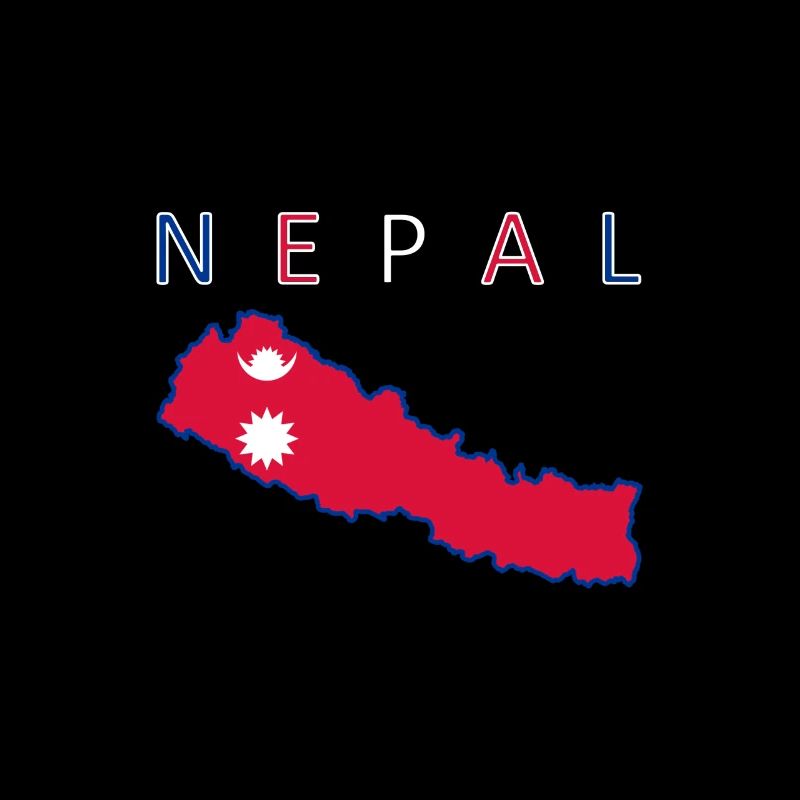 Nepal Map Flag Kathmandu
