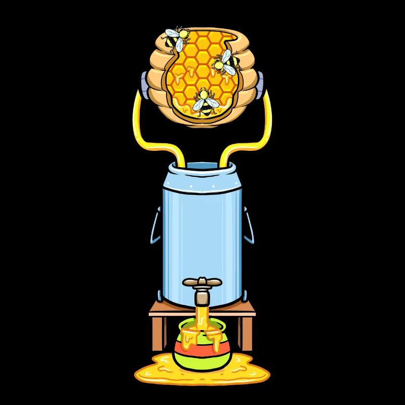 Beekeeper Bee Honeycomb With Tap Bee Beekeeping