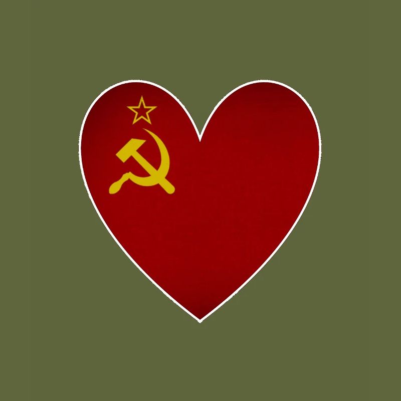 Union soviétique Drapeau Cœur Russie