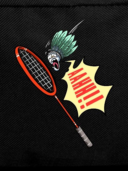 Badminton Player Shuttlecock Screaming Ahhh
