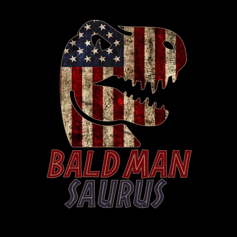 Patriotic Bald man Dinosaur