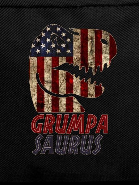 Patriotic Grumpa Dinosaur