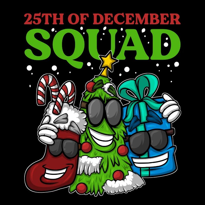 25th December Squad Sock Christmas Tree Gift