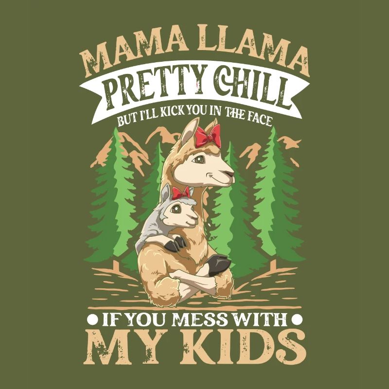 Mama Llama Pretty Chill für eine Mama und Mutter