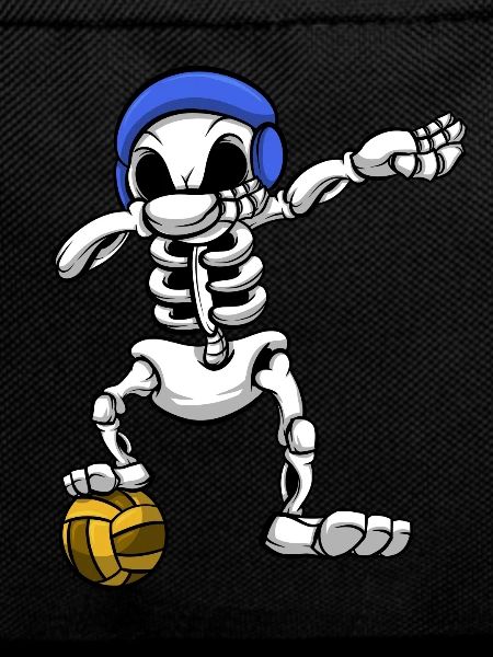 Wasserball-Teamplayer Dabbing Skeleton Wassersport