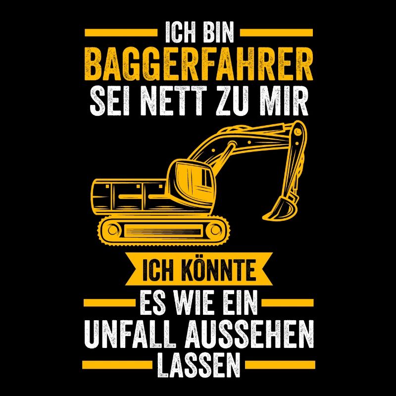Baggerfahrer Job Baumaschine Geschenk