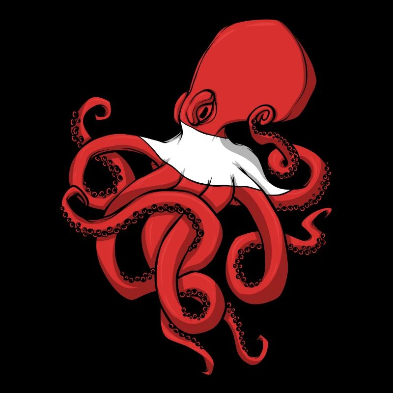 Scuba Diver Red White Flag Octopus Plongée sous-marine