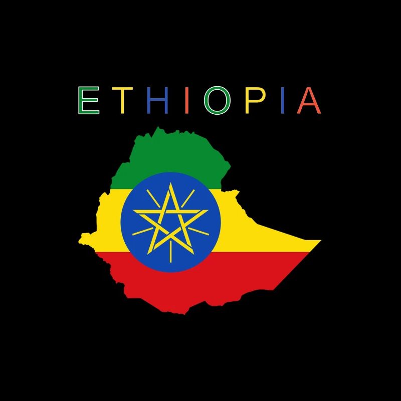 Ethiopia Map Flag