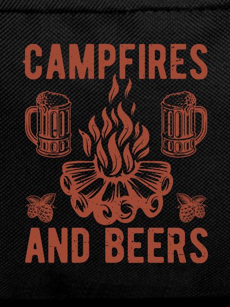 Campfirer und Bier Camping