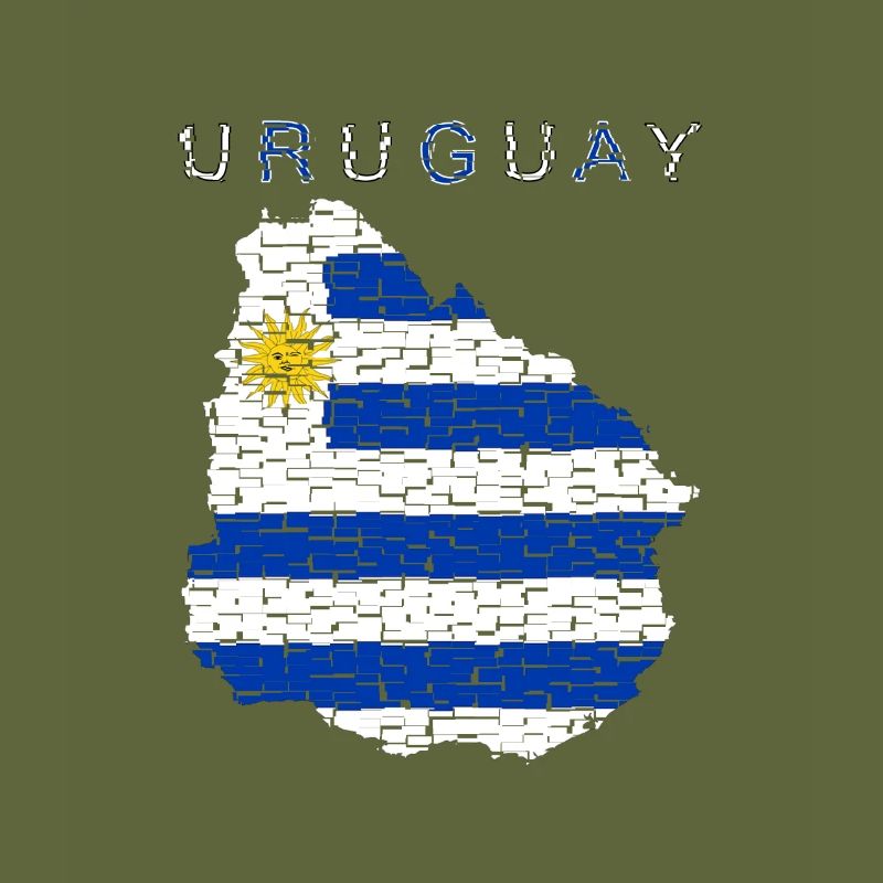 Carte de l’Uruguay Drapeau