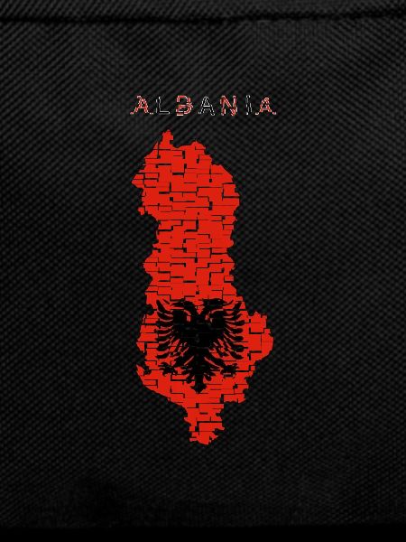 Albania Map Flag
