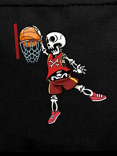 Basketball Player Skeleton Dunking Basketballer