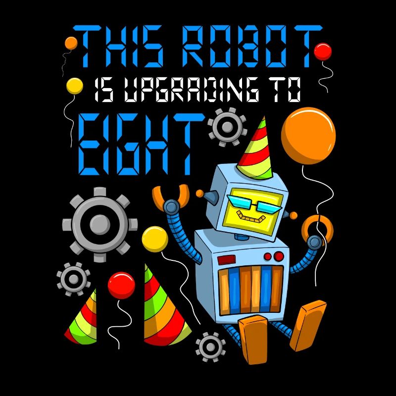 Roboter Geburtstag Outfit Junge 8. Roboter Geburtstagsfeier