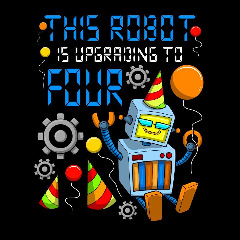 Roboter Geburtstag Outfit Junge 4. Roboter Geburtstagsfeier