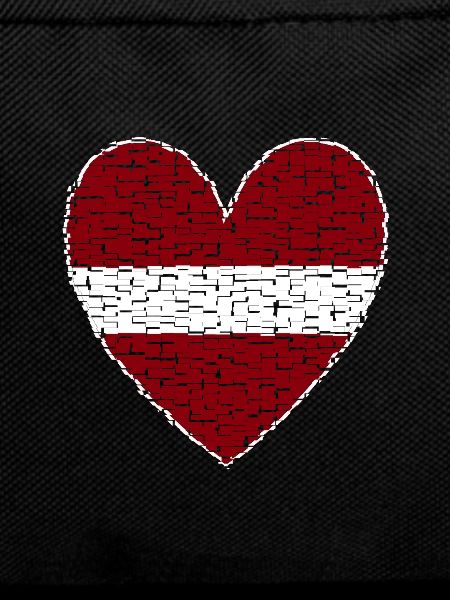 Latvia Heart Art Design