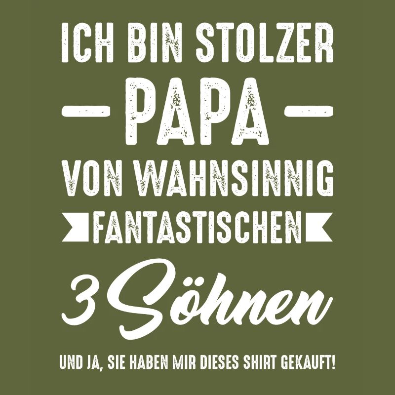 Papa 3 Söhne Vater Geschenk