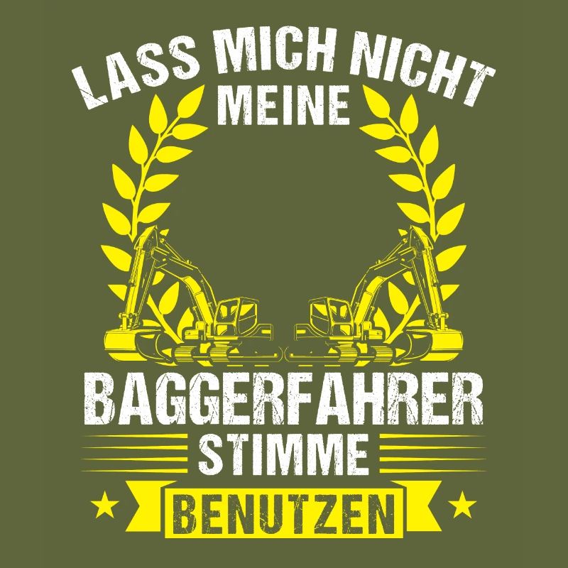 Baggerfahrer Beruf Bauarbeiter Geschenk