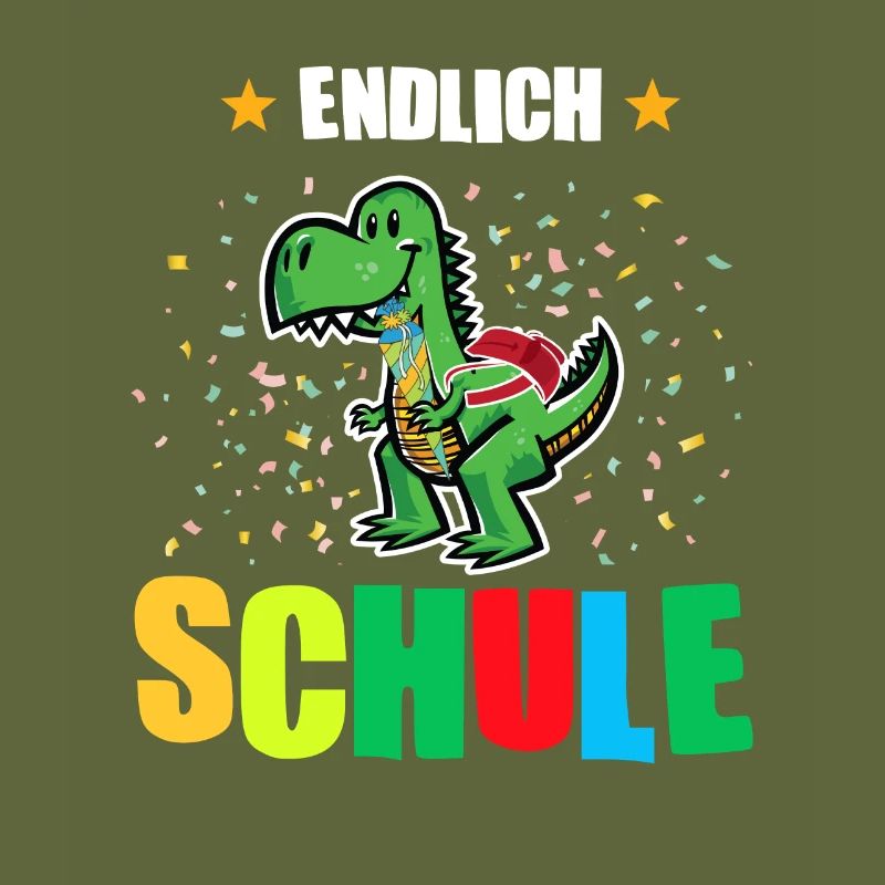 Schulkind Dino Schulbeginn Geschenk