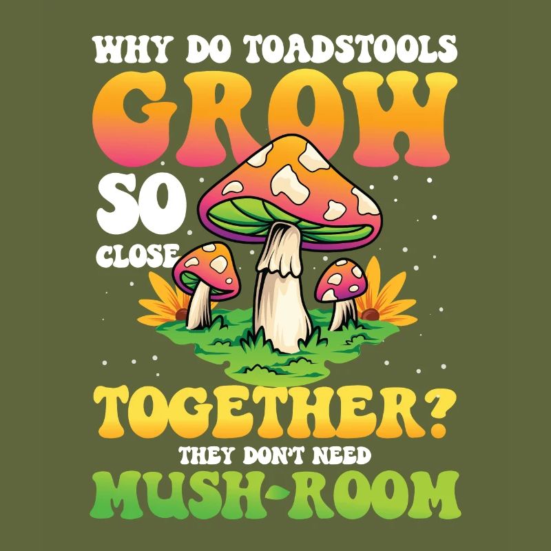 Toadstools Grow So Close Together Mush-Room