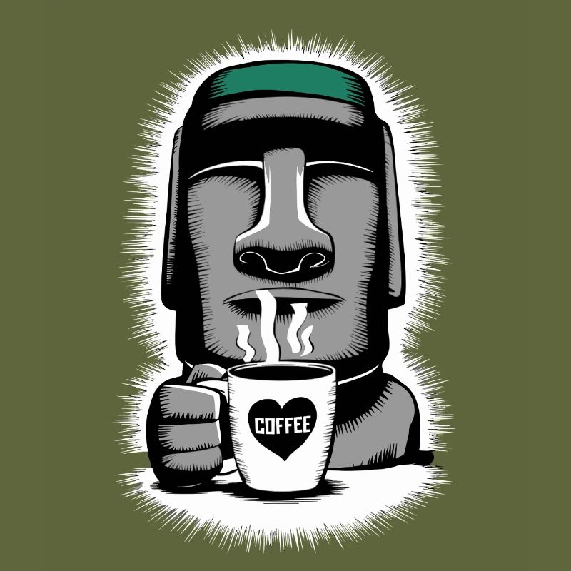 Easter Island Kaffee Moai Herz Tasse