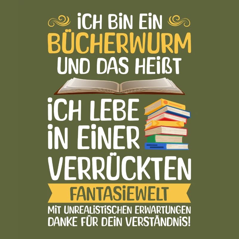 Lesen Bücherwurm Buch Geschenk